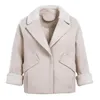 Lã feminina mistura de outono inverno 2022 boutique boutic color ploth coat de cordeiros femininos breves parágrafos ladywomen's