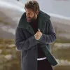 Misto lana da uomo in cotone caldo spesso manica lunga da uomo Top taglia grande Giacca a vento da uomo Cappotto misto maschile Cappotto casual invernale Snow Gree T220810