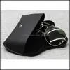 Sunglasses Cases Bags Eyewear Accessories Fashion Wholesale Black Sun Glasses Case Retro Brown Leather Box Dhgh2