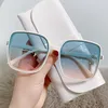 Sunglasses 2022 Rice Nail Square Round Face Ladies Anti-ultraviolet Wild Jelly Uv400 Eyewear Sexy Female