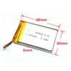 603048 Li polymère batterie 3.7 V 900 mAh lithium lipo batteries pour GPS 300 pcs/lot