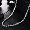 Kedjor Silverfärg 2mm 16/18/20/22/24/26/28/30 tum Rope Chain Halsband för män Kvinnor Fashion Jewelry Giftchains Godl22