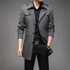 Men's Trench Coats Spring Men Fashion England Style Long Mens Casual Outerwear Jackets Windbreaker Brand Clothing Nice Viol22