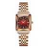 Wristwatches Women Wrist Square Watch Montre Pour Femme 2022 Simple Design Luxury Fashion Gold Stainless Steel Waterproof Quartz Watches Hec