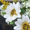 Декоративные цветы венки шелковые подсолнушки искусственное цветочное украшение сухожилие подсолнеч