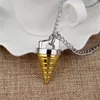 Colares pendentes Gurren Lagann Cone Colar Tengen Toppa Toppa Movie Simon Ganman Gold Drill para homens Presente de joias de modelos de cosplay