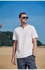 Men's T Shirts European And American Style Youth Leisure Summer V-neck Button Decoration Half-sleeved Short-sleeved T-shirt