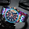 Herren Uhren 2022 Luxus Regenbogen Mode Chronograph Sport Uhr Für Männer Quarz Armbanduhren MINI FOCUS Männliche Uhr