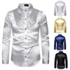 Camisas de vestido masculinas Menina de inverno da primavera de camisa de picada de peito de peito branco masculino de manga longa de manga longa Vere22