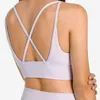 LU LU LEMONS Strap Longline Straight Bra Yoga Tank Smooth Soft Fiess Vest Solid Color Women Underwear Sexy Tops Quick Drying Sports Bras with Chest Pad