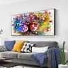 Poster e stampe dell'albero della vita dell'acquerello astratto moderno Wall Art Pic Butterfly Flower Canvas Painting per Living Room Decor