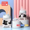 Biberón de alimentación de bebé de silicona, leche materna de imitación de vaca bonita para bebés recién nacidos, suministros anticólicos antiasfixia 2204141732377