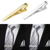 Basit kravat klipleri iş takım elbise gömlek kravat çubuğu tokalar gümüş moda takı erkekler için ve kumlu damla gemisi b0726g02