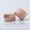 1pc Portable Vintage Round Natural Wooden Jewelry Storage Box Ring Earrings Container Storage Case New Arrival C0702G1