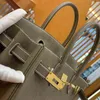 Платиновая сумка, дизайнерская сумка, сшитая вручную, брендовая женская роскошная оригинальная кожаная сумка Togo, 30 сумок серого цвета слона