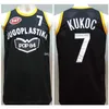 Nikivip Toni KUKOC #7 JUGOPLASTIKA POP 84 JUGOSLAVIA Black Retro Basketball Jerseys Męs