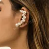 Boucles d'oreilles élégantes en Imitation de perles, Piercing en cristal pour femmes, boucles d'oreilles tendance pour mariage, bijoux d'oreilles