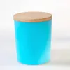 Sublimation Frosted Glass Candle Holder tumbler With bamboo lid Blank Water Bottles DIY Heat Transfer candle jars 5704 Q2