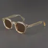 Johnny Depp Sunglasses Man Lemtosh 편광 Sun Glasses 여성 고급 브랜드 빈티지 옐로우 아세테이트 프레임 야간 비전 고글 220617