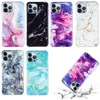 حالات الهاتف الرخامية IMD Shockproof For iPhone 13 Pro Max 12 Mini 11 XR XS Max 7G 8G Stone Rock Soft TPU Gover