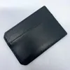 حامل بطاقة ائتمان من الجلد الأسود الحقيقي Wallet Classic Design Design Bank Case Mini Fashion Business Men Slim Coin Bage Bage Bage