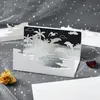 Spegel tredimensionell födelsedagsgrekkort ins enkelt litterära kort DIY handskrivna ihåliga vikning med kuvert 8-stilar