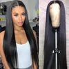 Zijdebasis Full Lace menselijk haarpruiken met babyhaar Pre geplukt recht Braziliaans voor vrouwen