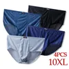 Underpants 10XL-3XL 4PCS/lot Mesh Mens Briefs Sexy For Men Panties Underwear Man Light Soft Durable In Middle BreathableUnderpants