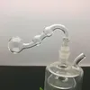 Pipa da fumo in vetro Bong ad acqua Fornello in vetro a doppia bolla trasparente