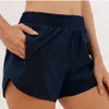 Kvinnors shorts LU-0160 Kvinnor Yoga kläder höga midjeshorts träning korta byxor fitness slitage flickor som kör elastiska vuxna byxor sportkläder förhindra suew