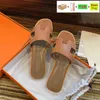 Avec Box Designer oran Sandales De Luxe Pantoufles Diapositives femmes plates Chaussures En Cuir Véritable Sandale D'été Tongs Sneaker Beach Slide Party sl99