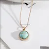 Arts And Crafts Exquisite Natural Stone Pendant Lapis Lazi Turquoise Pink Rose Quartz Chakra Healing Gold Snake Chain Nec Sports2010 Dk4