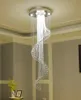 Modern Luxury Large Crystal Lamps Chandelier K9 Crystal Stair Spiral Light Fixtures Creative LED Chandeliers Lamp Hotel Villa