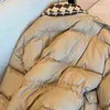 Khaki Jacket Swallow Gird Winter Women Cotton Elastic Waist Pockets Long Sleeve Thick Warm Loose Lady Coat Chic L220730