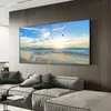 Couchers de soleil naturel oiseau bleu ciel mer plage paysage affiches et impressions toile peinture Panorama mur Art photo pour salon
