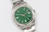 2022 New Luxury Men's Watch DD Oyster Silver Green Face Integrated 3230自動機械ムーブメントサファイアガラス直径41mm