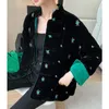 Abbigliamento etnico Harajuku Ricamo moda vintage Cappotto nero Donna Primavera Autunno Giacche casual allentate Top Abiti stile cinese femminileEth