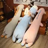 Pc Cm Soft Stuffed Sheep Cattle Hippo Plush Toys Animal Long Pillow Sleeping For Children baby Birthday Gifts J220704