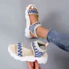 Sandaler 2022 Summer New Women s Outdoor Hollow Mesh Sport Fashion Roman Beach Shoes Casual Student Flat Woven Toe 220427