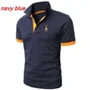 POLO brodé de couleur unie pour hommes, t-shirt explosif, hauts, vêtements pour hommes, grande taille 220614