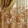 Curtain & Drapes 1 Pcs Peony Pattern Pastoral Voile Window Valance European Lace Curtains Girls Bedroom 250cm X 100cm Dropship