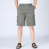Pantanos cortos para hombres de carga de carga ancha al aire libre pantalones cortos de verano hombres sueltos de hombres de la cintura elástica shortsmen shortsmen's