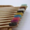 Naturliga bambu tandborste set softs borstle kol tandblekning bambu tandborstar mjuk tandläkare
