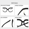 Lunettes de soleil Leopard Imprimerie rouge surdimensionné Square Lunes Femmes Anti Blue Light 2022 Fashion Computer Eyeglass Cadre Vision 2351146