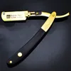 Pro Salong Men rostfritt stål fällbart manual rakkniv hårklipp rakkniv byte blad rak rakknivverktyg med 10st blad g1126 21049957