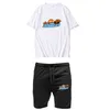 TRAPSTAR Camiseta y pantalones cortos Conjuntos para hombres Chándal Verano Baloncesto Correr Ropa deportiva Harajuku Manga corta Tops Camiseta Traje 220621