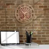 Tree of Life Wooden Wall Clock Farmhouse Style Family Tree Art Silent Clock Home Decor Laser Cut Wall Watch Housewarming Gift