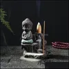 Ароматические лампы дома аромат декор сад керамика задний благовония горелка с пурпурным песком Горы Будда и реки ароматерапевтическая печь фу Фу