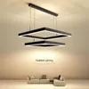 Żyrandole nowoczesny sufitowy salon zwięzły wisząca lampa jadalnia kwadratowe lampy nordyckie LED światła