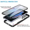 360 Full Protection Cases för Samsung Galaxy S22 Ultra S21FE S21 Plus A13 A32 A51 A71 A52 A72 A53 A73 Stötsäkert mjukt genomskinligt skal